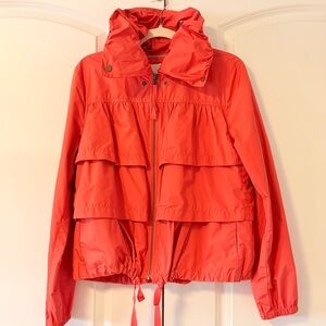Ann Taylor Loft Coral Tiered Ruffle Jacket - Size M